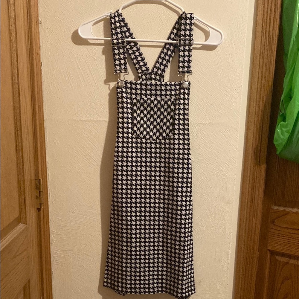 Black and White Houndstooth Dress